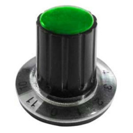 Manopola Nera 26x21 tappo Verde