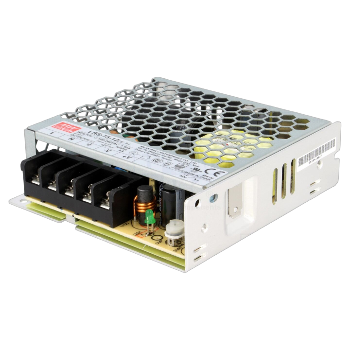 LRS-75-12 Mean Well - Alimentatore: impulsi da incasso,mo...