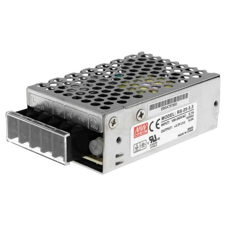 RS-25-3.3 Mean Well - Alimentatore: impulsi da incasso,mo...