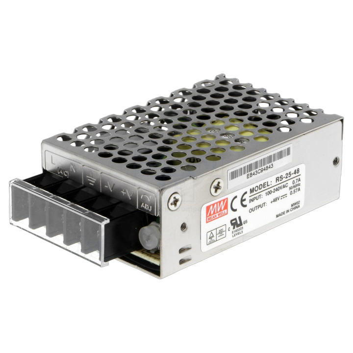 RS-25-48 Mean Well - Alimentatore: impulsi da incasso,mod...