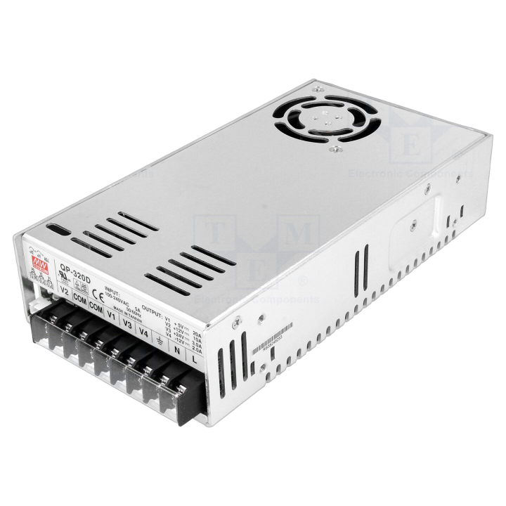 QP-320-D Mean Well - Alimentatore: impulsi da incasso,mod...